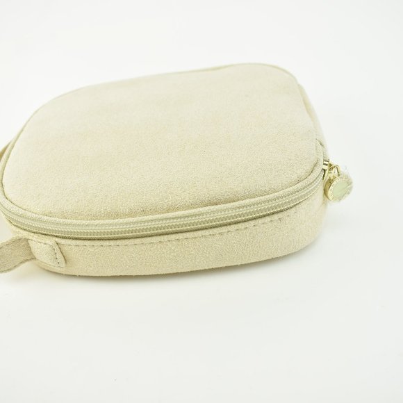 BVLGARI: Beige & "Logo", Travel/Cosmetic Bag (gc) - Picture 5 of 10